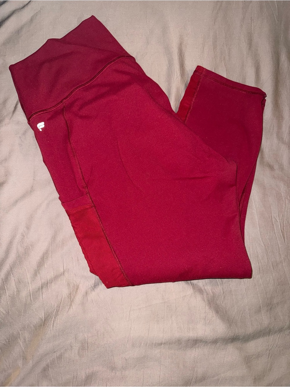 Fabletics Deep Berry High-Rise Performance Leggings